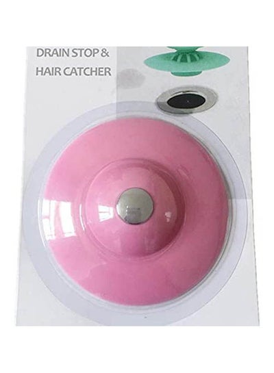 اشتري Shower Drain Stopper Floor Drain Rubber Circle Silicone Pink في مصر