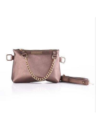 Buy Casual Solid Leather Waist Bag Oxidaih in Egypt