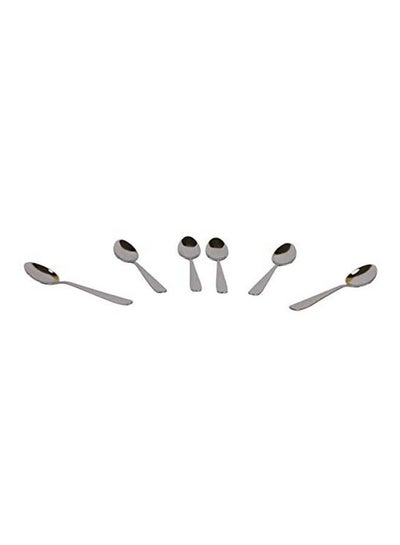 Buy Stainless Steel Tea Spoons Set 6 Pieces Silver in Egypt