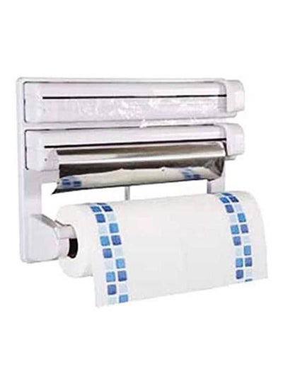 اشتري Triple Paper Dispenser For Cling Film Wrap White في مصر