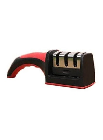 اشتري Matjri Stainless Steel Knife Sharpener Black/Red في مصر