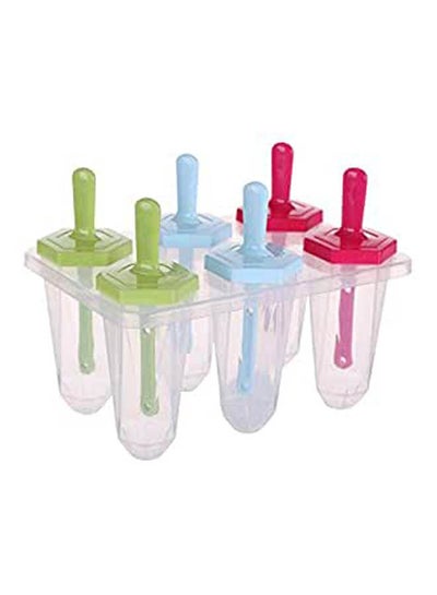 اشتري Set Of 6 Bpa-Free Reusable Ice Pop Maker Multicolour في مصر