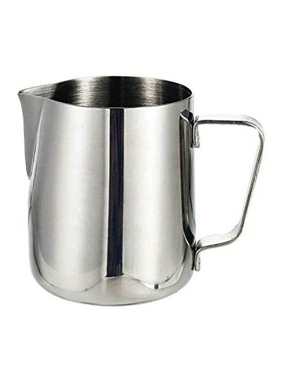 Buy Milk Frothing Pitcher Jug - Stainless Steel Coffee Cup SIlver 350ml in Egypt