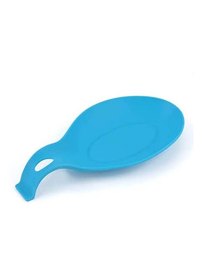 اشتري Silicone Spoon Non-Stick Scoop Rest Holder Insulation Mat Blue في مصر
