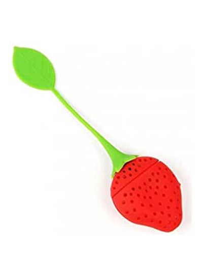 اشتري Silicone Strawberry Design Loose Tea Leaf Strainer Herbal Spice Infuser Filter Tools Red في مصر