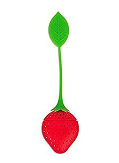 اشتري Silicone Straberry Pear Tea Strainer Loose Tea Leaf Strainer Infuser Steeper Strawberry Shape Red في مصر