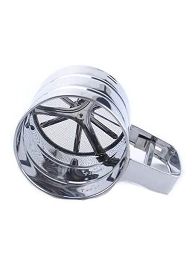 Buy Stainless Mesh Flour Sifter Mechanical Baking Icing Sugar Shaker Sieve Tool Silver in Egypt