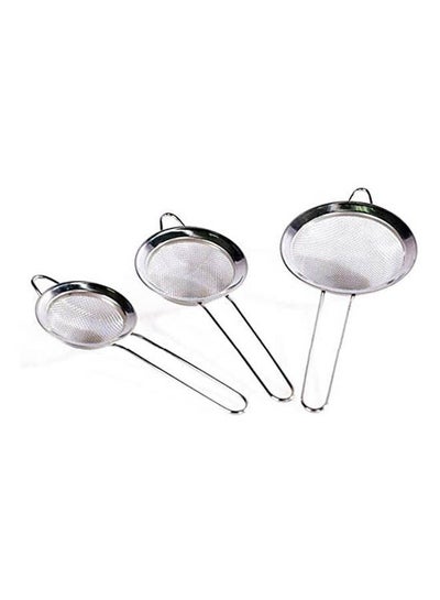 اشتري Stainless Steel Strainer Set 3Pcs Silver في مصر