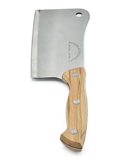 Buy Meat Knife W/Wood Handle Beige/Silver in Egypt