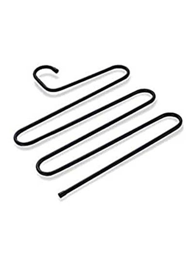 Buy Multi Pants Hangers Rack For Closet Organization Stainless Steel S Shape Layer Clothes Hangers Black in Egypt