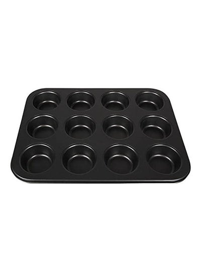 اشتري Round 12 Hole Cake Mould Black في مصر