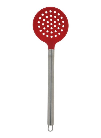 Buy Silicon Ladle With Stainless Steel Hand Silver/Red in Egypt