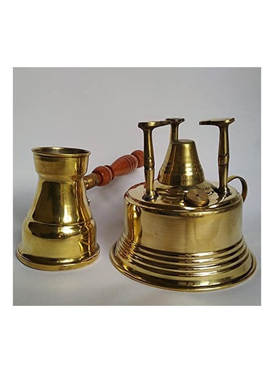 اشتري Brass Alcohol Burner With Coffee Pot Gold في مصر