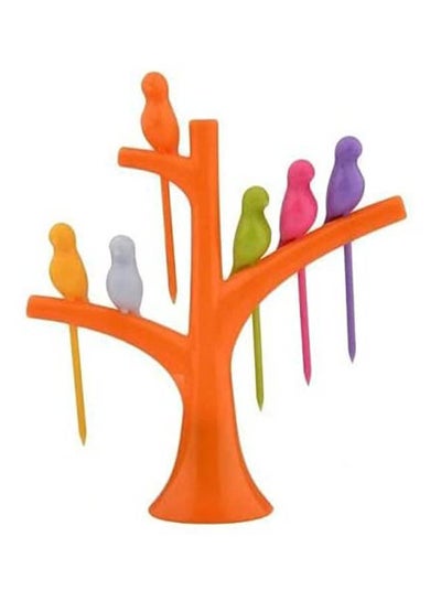 اشتري Fruit Forks In The Shape Of A Bird Orange في مصر