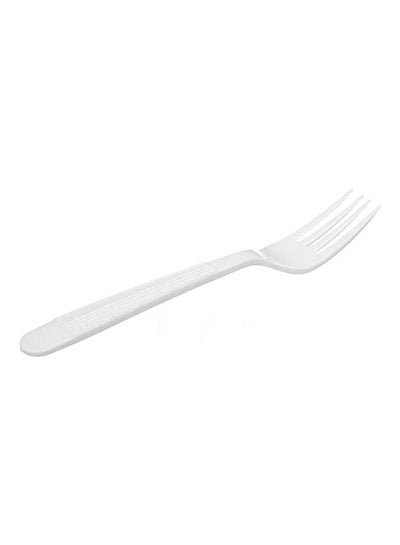 اشتري Heavy-Weight Plastic Fork White 18cm في مصر