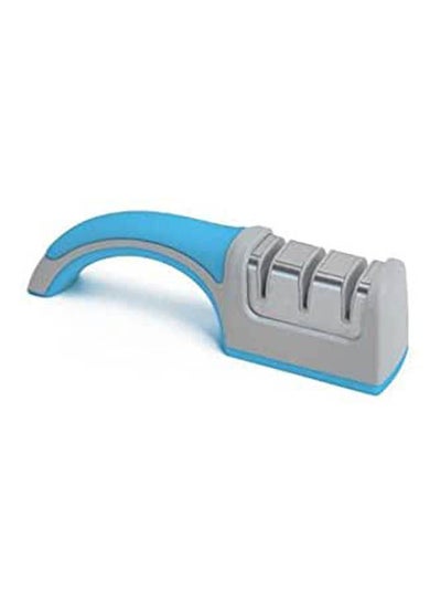 اشتري Kitchen Knife Sharpener Household Multifunction Three Notches Knife Sharpener Quick Sharpener Blue في مصر