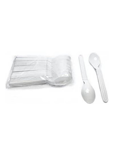 اشتري Heavy Duty Plastic Spoon White في مصر