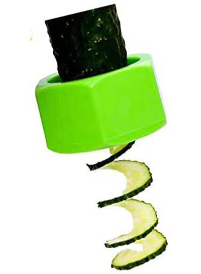 Buy Creative Spiral Slicer Cucumber Melon Salad Kitchen Tool Green in Egypt