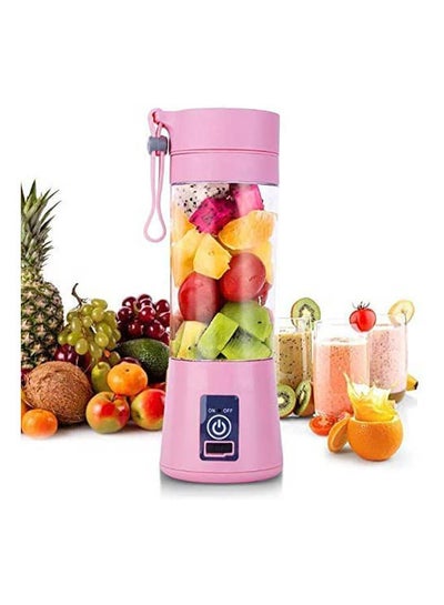 اشتري Mini Portable Juice Smoothie Blender With Bottles Pink في مصر