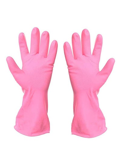 Buy Pair Of Silicone Gloves To Clean Cooking Utensils Pink in Egypt