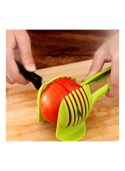 اشتري Plastic Onion Slicer And Tomato Cutter Tool Green في مصر