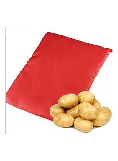 اشتري Potato Microwave Cooking Bag Washable Cooker Bag Red في مصر