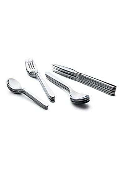 اشتري Stainless Steel 24 Piece Cutlery Set Silver في مصر