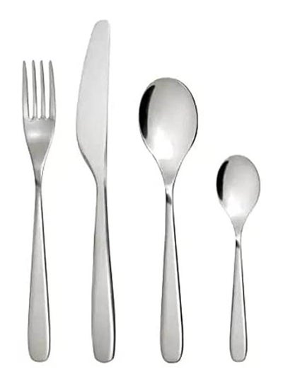 Buy 24-Piece Cutlery Set Stainless Steel Silver in Egypt