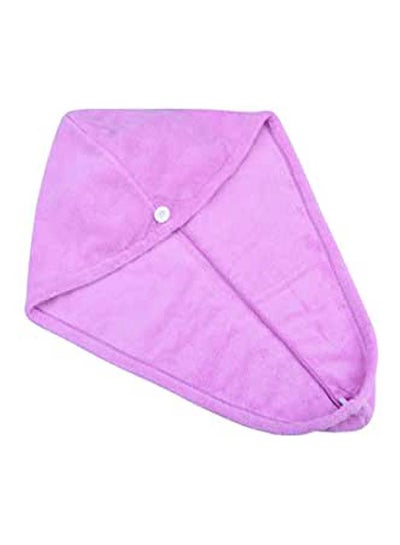 Buy Hair Drying Microfiber Micro Fiber Velvet Extra Long Bath Hair Towel Purple in Egypt