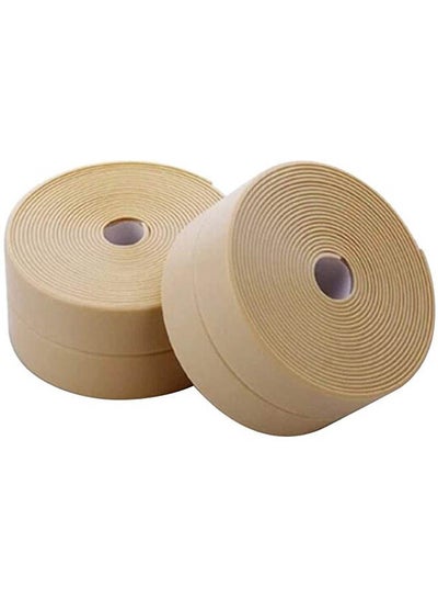 Buy Tub and Wall Caulk Strip. Kitchen Caulk Tape Bathroom Wall Sealing Tape Waterproof Self-Adhesive Decorative Trim 38 mm Beige 3.2meter in Egypt