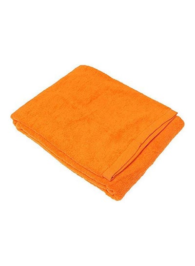 Buy Cotton Solid Pattern- Beach Towels Orange in Egypt