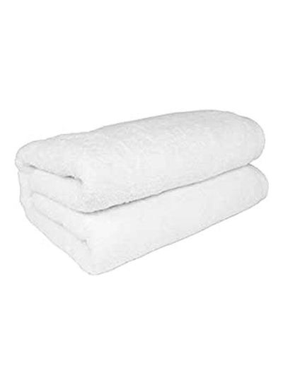 Buy Cotton Solid Pattern- Bath Sheets White in Egypt