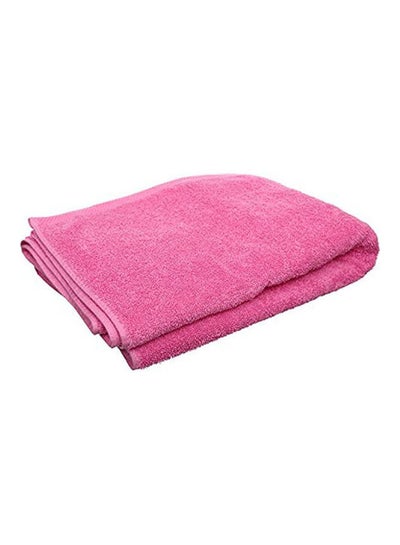 اشتري Cotton Solid Bath Towels Rose 90x150cm في مصر