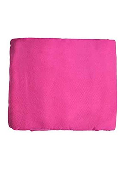 Buy Microfiber Solid Pattern Beach Towels Pink in Egypt