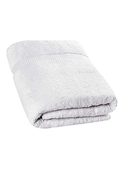 اشتري Egyptian Cotton Solid Patten Bath Towels White في مصر