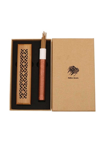 Buy Luxury Incense Burner Gift Set Brown 10.5cm in UAE