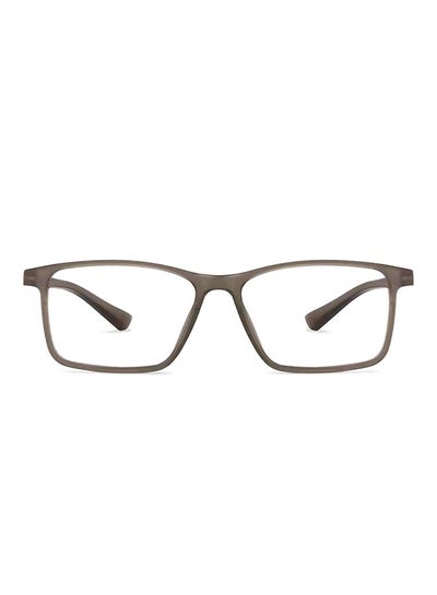 Buy Zero Power Full Rim Bluecut & Antiglare Rectangle Shape Computer Eyeglasses LB E13738 - 52mm - Grey in UAE