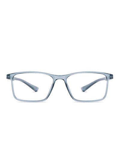 Buy Zero Power Full Rim Bluecut & Antiglare Rectangle Shape Computer Eyeglasses LB E14242 - 52mm - Grey in UAE