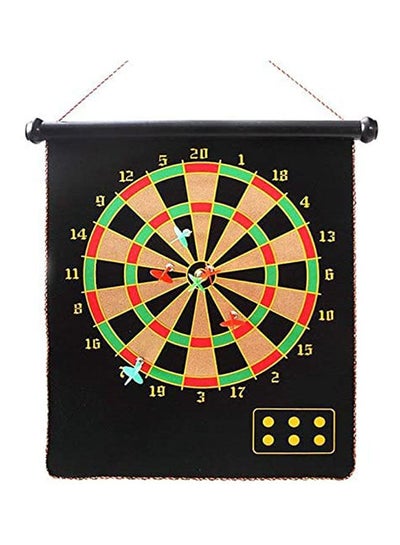 اشتري Magnetic Dart Board Set Hanging Wall Rubber Dartboard 4Pcs Darts في السعودية