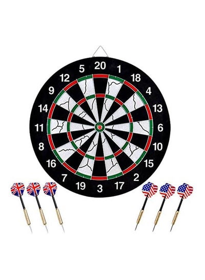 Buy Dart BoarD Double-sided Flocking  with 6 Brass Darts in Egypt