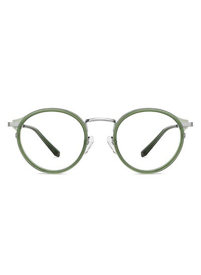 Buy Zero Power Blue Cut & Antiglare Round Shape Computer Eyeglasses LB E13530 - Lens Size: 48mm - Grey in UAE