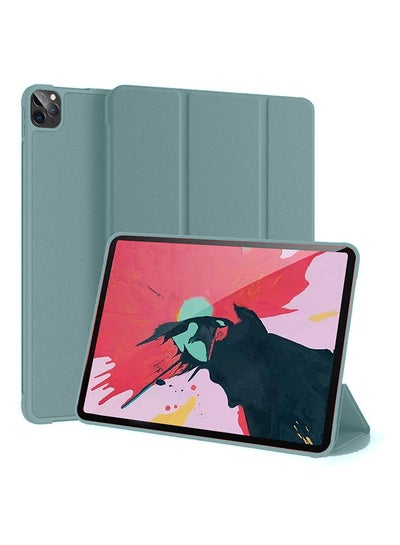 Buy Smart Folio Stand Leather Case Cover for iPad Pro 12.9 inch (2020) 4th Generation Green in UAE