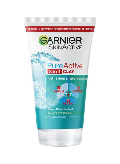Buy Pure Active 3-In-1 Clay Wash Scrub Mask 50ml in Egypt