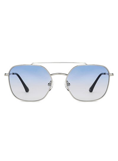 Buy JJ Tints Full Rim Hexagon Frame Polarized & UV Protected Sunglasses JJ S12803M - 54mm - Silver in UAE