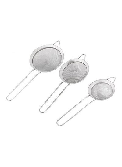 اشتري Tea Strainer Set 3 Pieces Silver في مصر