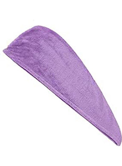 اشتري Dry Hair Cap Towel Bath Hair Dry Turban Purple في مصر