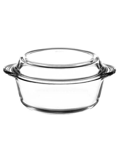 Buy Borcam R Casserole With Cover Clear 840ml in UAE