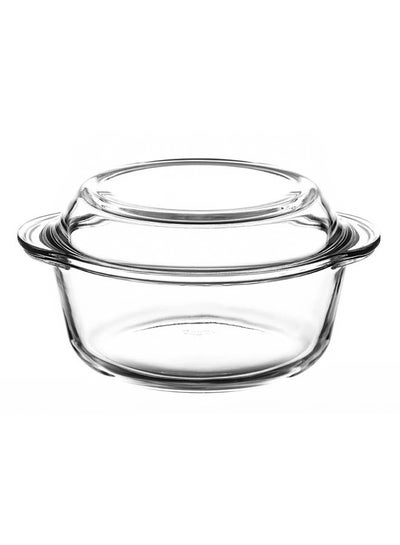 Buy Borcam R Casserole With Cover Clear 1450ml in UAE