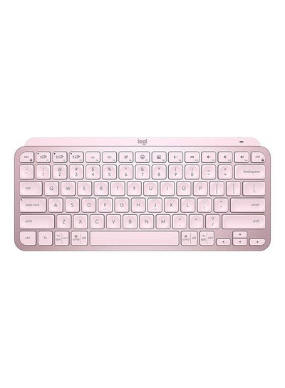 Buy Mx Keys Mini Minimalist Wireless Illuminated Keyboard, Compact, Bluetooth, Backlit, Usb-C, Compatible With Apple Macos, Ios, Windows, Linux, Android, Metal Build /English Arabic layout Pink in UAE