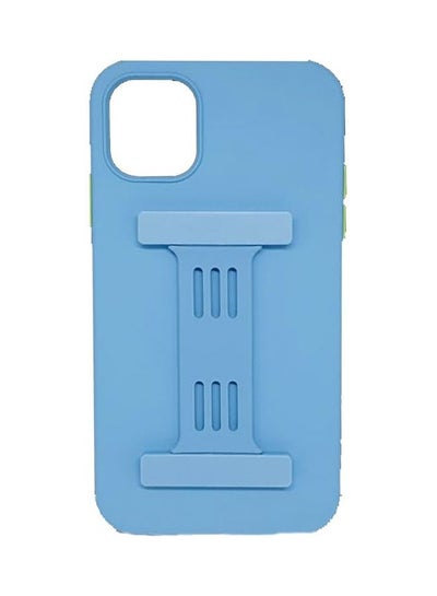 Buy Protective Hand Grip Finger Strap Stand Case Cover For Apple iPhone 11 Blue in Saudi Arabia